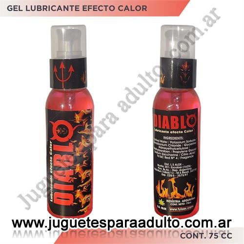 Aceites y lubricantes, , Gel lubricante efecto calor DIABLO 75cc